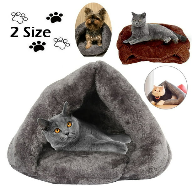 Pet Bed Warm Winter House Soft Fur Folding Kennel Dog Sleeping Pad Cat Mat Sofa
